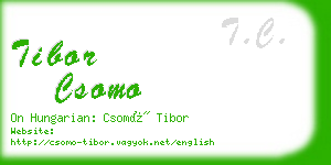 tibor csomo business card